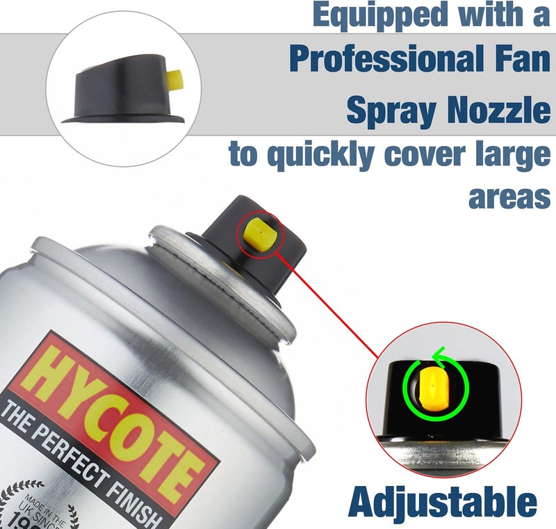 Hycote Bodyshop Fast Drying Aerosol Car Spray Paint, Matt Black, 13.5 Oz - Image 1